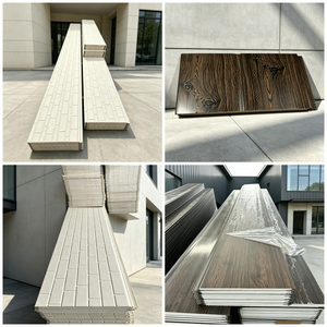 Panel Sándwich Metálico Aislado de PU con Relieve Estampado en Plata de Ley <span class=keywords><strong>para</strong></span> Uso Exterior, Resistente al Fuego y al Agua, Ecológico, de Fábrica - Product Image 2