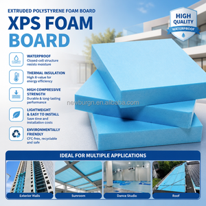 Panneau XPS robuste pour fondations, 50 <span class=keywords><strong>mm</strong></span>, <span class=keywords><strong>100</strong></span> <span class=keywords><strong>mm</strong></span>, plaque de polystyrène extrudé haute compression pour la pression du sol souterrain - Product Image 1