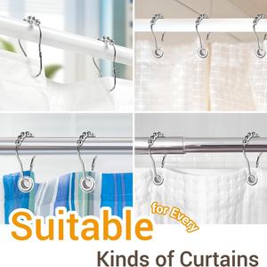 Anneaux de suspension pour rideaux de douche de salle de bain, couleurs personnalisées, vente en gros EWANG - Product Image 5