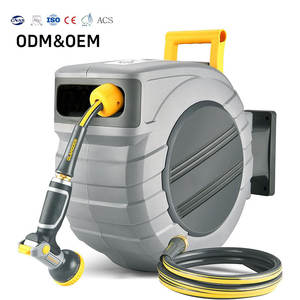 Tuyau d'arrosage en caoutchouc durable, enrouleur de tuyau rétractable automatique mural, norme CNS pour l'irrigation et le lavage de voitures - Product Image 1