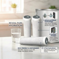 Cartouche de filtre à eau en bloc de charbon actif submicronique, élimine le chlore et les COV, filtre de remplacement pour purificateur d'eau domestique