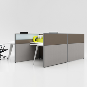 Scrivania da Ufficio Modulare <span class=keywords><strong>Estensibile</strong></span> in Alluminio Moderno, Spessore 45mm, Cubicoli Convertibili da 2 a 8 Posti, Postazione di Lavoro per Banche, Tavolo da Ufficio con Partizioni - Product Image 4