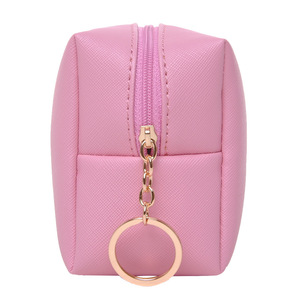 Large Capacity Minimalist <b>Makeup</b> Bag Light Pink Zipper Closure Portable Cosmetic <b>Case</b> For Women Everyday Use - Product Image 3