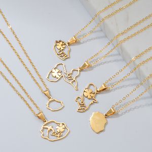 Collier pendentif en acier inoxydable avec carte de la Réunion, contour de la carte, 974 hibiscus et cocotiers, Guadeloupe, <span class=keywords><strong>Martinique</strong></span> # 593662 - Product Image 6