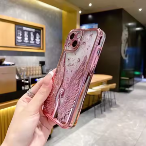 Étui de téléphone portable élégant de série de sables mouvants de paillettes de luxe pour iPhone11 12 13 14 15 16 couverture arrière en TPU - Product Image 2