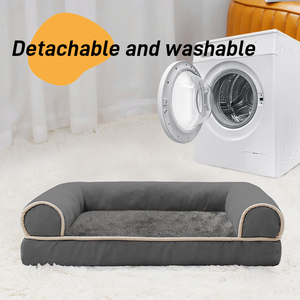 Lits orthopédiques de luxe détachables <span class=keywords><strong>pour</strong></span> animaux de compagnie lit imperméable antidérapant <span class=keywords><strong>pour</strong></span> <span class=keywords><strong>canapé</strong></span> <span class=keywords><strong>canapé</strong></span> caisse à oeufs lit <span class=keywords><strong>pour</strong></span> <span class=keywords><strong>chien</strong></span> en mousse à mémoire de forme - Product Image 6
