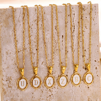 Collier personnalisé avec initiales, vente en gros, OEM, acier inoxydable, pendentif 26 lettres, chaîne plaquée or, bijoux de mode, usine