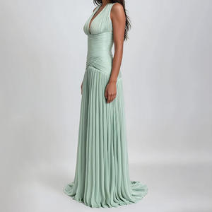 Bettergirl 2025 autunno inverno nuovo elegante abito <span class=keywords><strong>lungo</strong></span> dal design patchwork irregolare senza spalline - Product Image 2