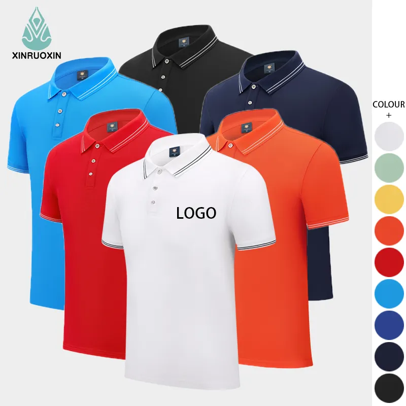 Concevez votre propre marque personnalisée Polo à manches courtes T-shirts polo de golf pour homme en polyester coupe sèche