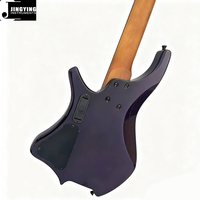 Jingying 2025 Factory Wholesale High-end Purple Gradient Five-string Headless Electric Bass Guitars String Instruments