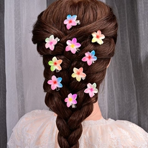 2026 New Simple <b>Sweet</b> Style Frangipani Hairpin Fashionable Temperamental Cartoon Design Girl's Hairpin Wholesale Jewelry - Product Image 1