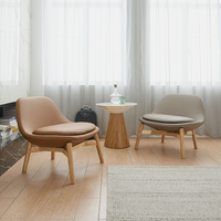 Chaise de loisirs élévatrice à pieds en métal pour tapisserie d'ameublement scandinave marron nordique