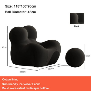 Sofá Modular de Alta Elasticidad Personalizable, de Tela de Seda de Hielo, Cómodo y Lujoso, para Apartamento Moderno, Dormitorio o Sala de Estar, con Esponja - Product Image 2