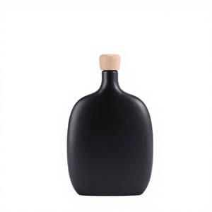 Botella de Agua/Licor/Vino/Vodka/Whisky Portátil de Alta Calidad de 8oz, Mini, de Acero Inoxidable 304, con Tapa de Madera, Diseño Minimalista, para Camping - Product Image 4