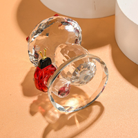 JY 2026 Souvenir Champignon en Cristal K9 Poli, Simulation d'Animal de Dessin Animé, Style Champêtre, Décoration de Bureau, Boîte Cadeau