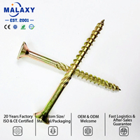 Malaxy One-Stop Procurement Gamme complète de tailles Vis à bois à tête fraisée à embase cruciforme en acier à haute teneur en carbone DIN 7997