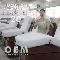 Table de massage électrique réglable moderne BonnieBeauty avec fonction chauffante pour spa, chiropratique, salon commercial, hôtel, salon de beauté