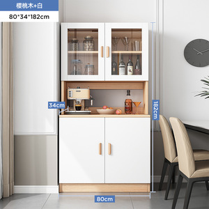 Tủ đựng đồ cạnh bàn ăn hiện đại, chất liệu gỗ kính, dùng trong gia đình, tủ treo tường, tủ đựng đồ dùng trong phòng khách, tủ đựng thức ăn - Product Image 4