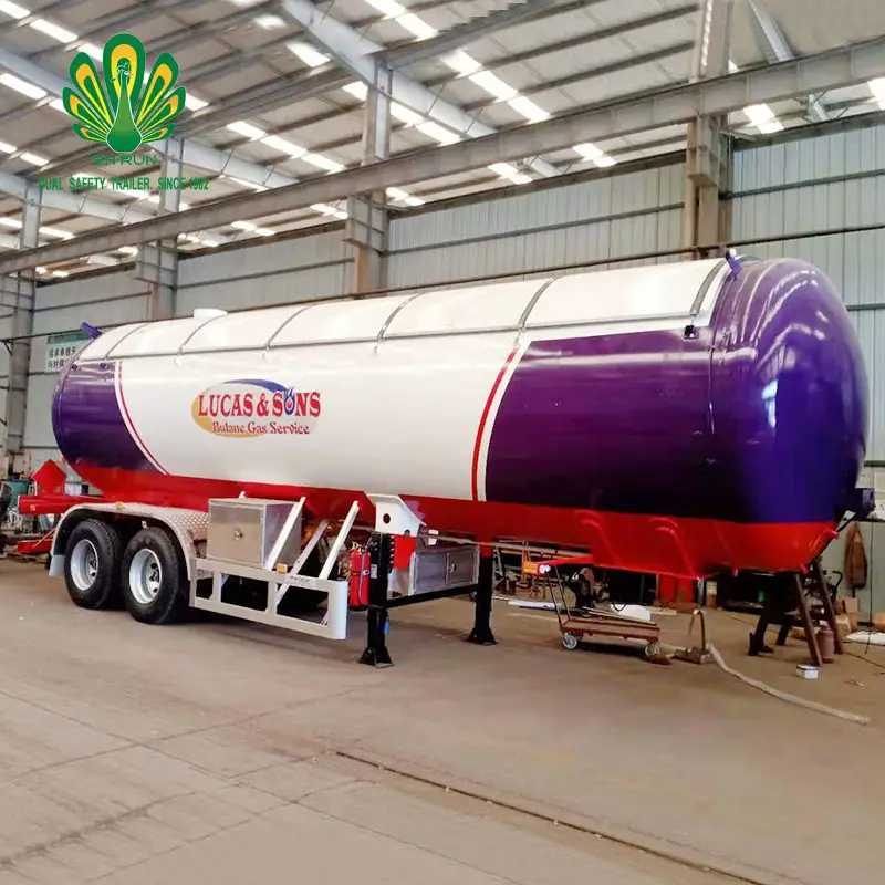 3 axles 48 cubic liquefied petroleum gas lpg special tanker truck trailer for transportation