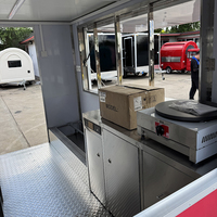 Remorque de camion de vente ambulante de crème glacée en tôle galvanisée certifiée CE, longue durée de vie, avec barre de remorquage