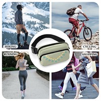 Ceinture imperméable en nylon pour le sport en plein air Puakenikeni Lei Palaka, sacs de taille personnalisés pour les femmes