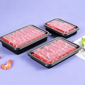 Factory Manufacturer Mutton Roll Packing Plastic Boxes For Supermarket Food Delivery