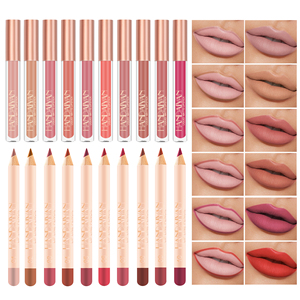 Kits de Labiales Veganos de Larga Duración a Prueba de Agua con Delineador de Labios, Lápiz Labial y Brillo Mate, Set de Brillo y Delineador de Labios Ecológico Personalizado - Product Image 2