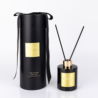 Mescente 200ml bouteille en verre de cristal décoratif de luxe diffuseur de roseau floral parfumé en gros pour les désodorisants à la maison