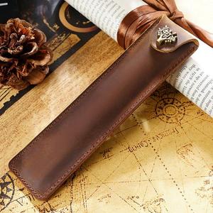 Estuche para Bolígrafo de Cuero Vacuno, Moderno, de Cuero Crazy Horse, Duradero, Funda para Bolígrafo Promocional, Regalo de Bienvenida, Cuero Genuino - Product Image 4
