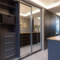 Armoire coulissante sur mesure avec miroir, en bois massif, durable, moderne, système de rangement modulaire pour chambre à coucher, meuble mural, fabrication en usine