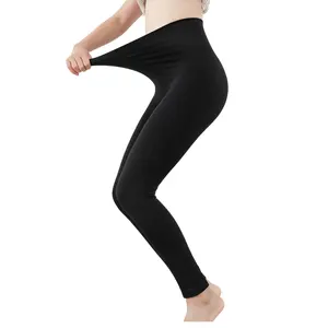 无缝高腰塑身修身女士紧身裤压缩黑色瑜伽紧身裤