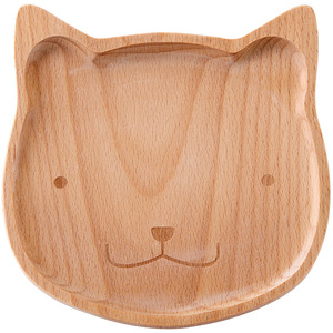 Beechwood Cartoon Tray Wooden Serving Plate For Snacks Desserts Breakfast Home Tableware <b>Cute</b> Design - Product Image 5