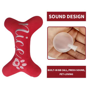 Pet yüksek kalite malzemeleri özel Pet malzemeleri noel serisi sondaj sevimli peluş Knotty köpek çiğneme diş çıkartma oyuncakları - Product Image 3