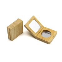 Nouveau Design Fard À Paupières Emballage Poudre Unique Compact Maquillage Vide Bambou Fard À Paupières Palette