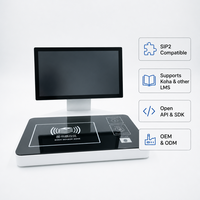 Estación de Trabajo para Personal de Biblioteca HAUMR RFID Multifuncional, Compatible con la Terminal de Servicio Inteligente SIP2 para Soluciones de Biblioteca RFID