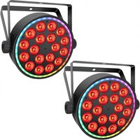 Projecteur DJ professionnel PKnight 180W à double effet RGBW LED DMX512 avec télécommande, corps en alliage d'aluminium, indice de protection IP65, intensité variable, sur pied