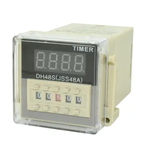 Pengontrol waktu industri DH48S SPDT relay timer delay dengan soket DC12V