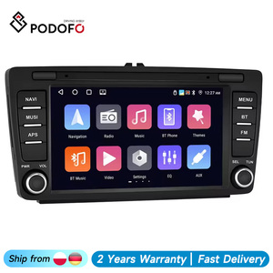 Autoradio Android Podofo 8'' 4+64G CarPlay/Android Auto sans fil GPS WIFI BT FM RDS pour Skoda Octavia II/MK2 /Yeti/Rapid - Product Image 1