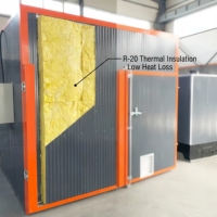 Nouveau four de séchage du bois automatique à haute efficacité énergétique en alliage d'aluminium avec pompe et moteur