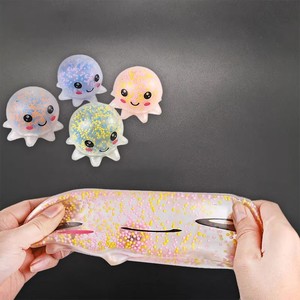 Yiwu JO Wholesale <b>LED</b> Flashing Octopus Stress <b>Balls</b> Soft Sensory Squeeze Squishy Fidget Toys for Kids and Adults Stress Relief - Product Image 5
