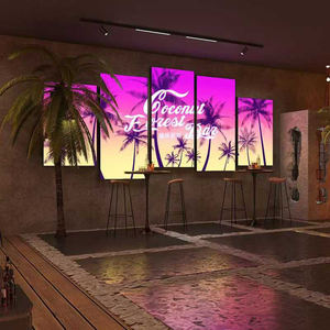 Skyland personnalisé conception double face bannière horizontale cadre en aluminium éclairage tissu debout enseigne LED publicité - Product Image 5