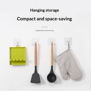Home Multifunctional Spatula <b>Rack</b> Drainage Design Durable for Kitchen Countertop Lid Spoon Chopstick Utensil Storage <b>Rack</b> - Product Image 2