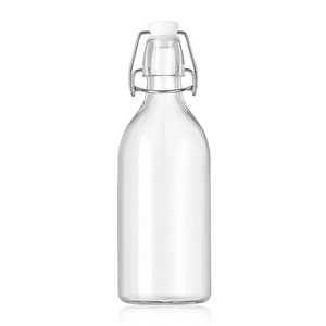 Customized Logo 100ml 250ml 500ml <strong>750ml</strong> Clear Swing Top Glass <strong>Bottles</strong> with Stoppers - Product Image 4