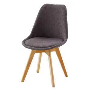 Chaises de salle à manger Chaises de salon modernes en tissu Chaise <span class=keywords><strong>patchwork</strong></span> en bois massif avec pieds en bois - Product Image 3