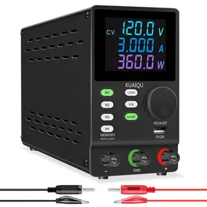 KUAIQU SPPS1203D 120V 3A 360W Programmable Digital Adjustable Switching Power Supply with Color Screen Display Battery Charging