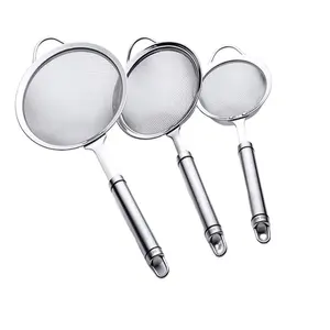 304 ustensiles de cuisine personnalisés de haute qualité manuel <span class=keywords><strong>passoire</strong></span> à mailles en acier inoxydable de qualité alimentaire - Product Image 1