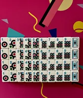 Tuiles de Mahjong roses de luxe en acrylique, 160 tuiles de Mahjong américaines, tuiles de Mahjong de luxe, nouvelles tuiles de Mahjong