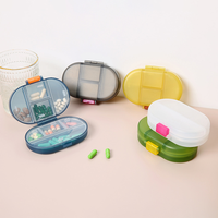 Organisateur de pilules, boîte à pilules hebdomadaire, 8 compartiments, boîte de rangement pour médicaments en PP transparent, logo personnalisé pour les voyages, la santé, la vente en gros