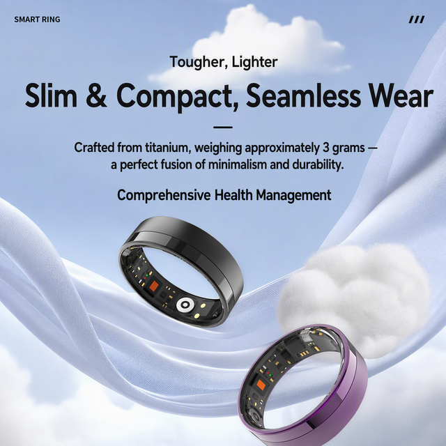 2026 New Unisex Multi-color Smart Ring, 3g Ultra-light Weightless, All-day Health & Sports Data Tracking, OEM ODM Available
