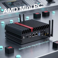 Mini PC industriel AMD Ryzen Embedded R314 avec mémoire DDR4 et 6 ports COM pour système de casier intelligent